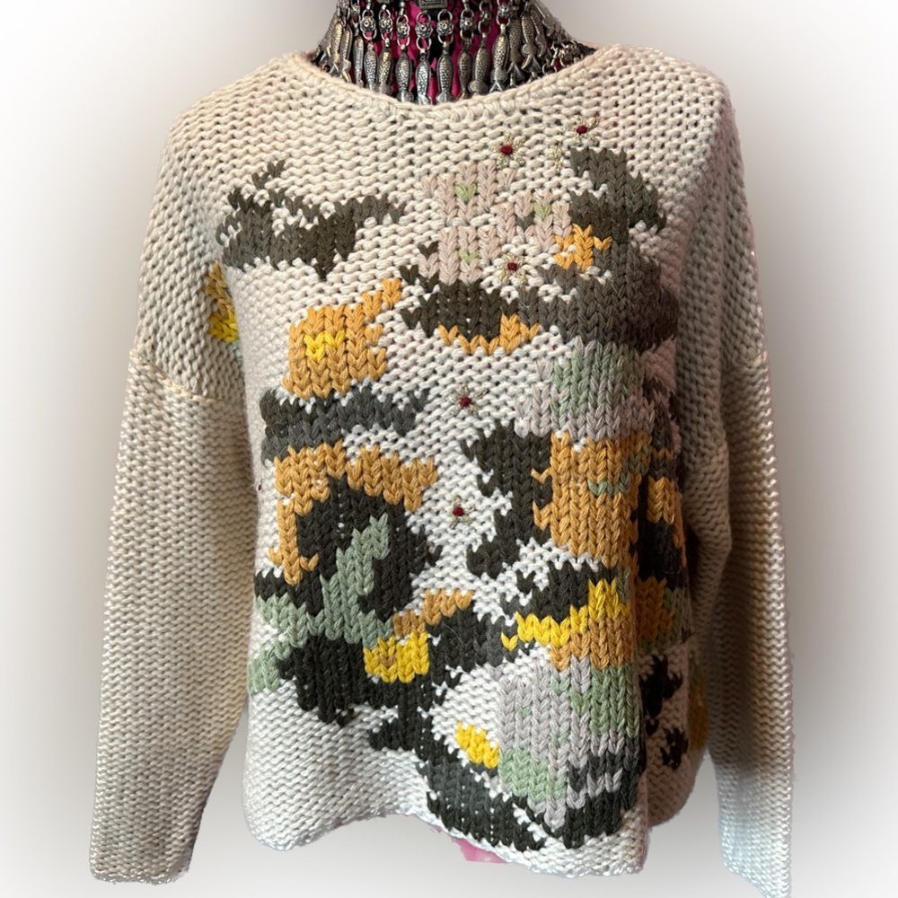 NWT Dreamers Mes Demoiselles Paris Anthropologie Wool Blend Sweater Size 1 Small